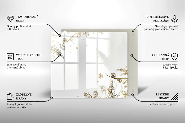 Zaščitna plošča za štedilnik Zimski okraski