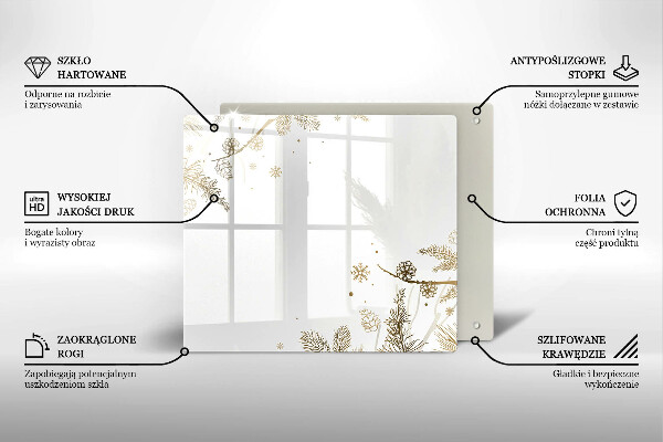 Zaščitna plošča za štedilnik Zimski okraski