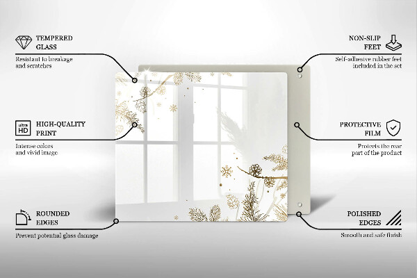 Zaščitna plošča za štedilnik Zimski okraski