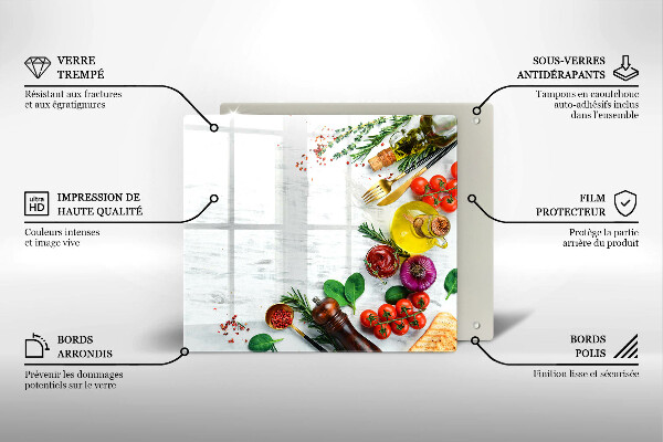 Zaščitna plošča za štedilnik Zelenjava in začimbe