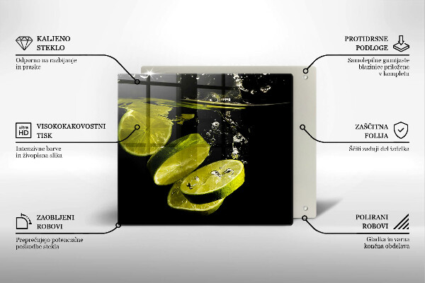 Zaščitna plošča za štedilnik Limete v vodi