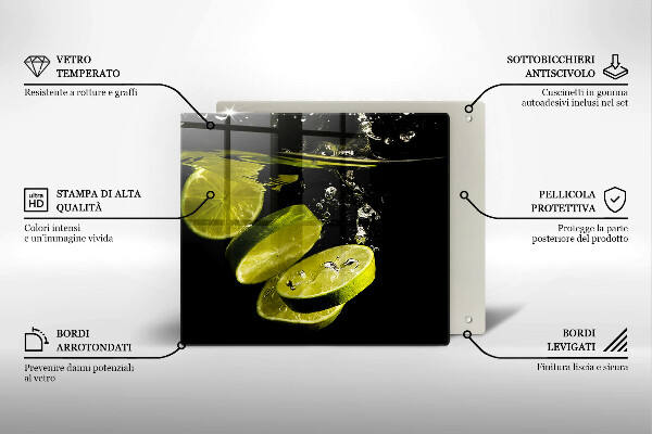 Zaščitna plošča za štedilnik Limete v vodi