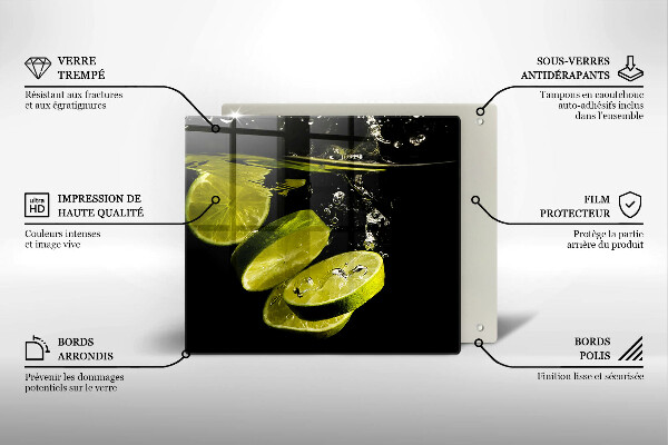 Zaščitna plošča za štedilnik Limete v vodi