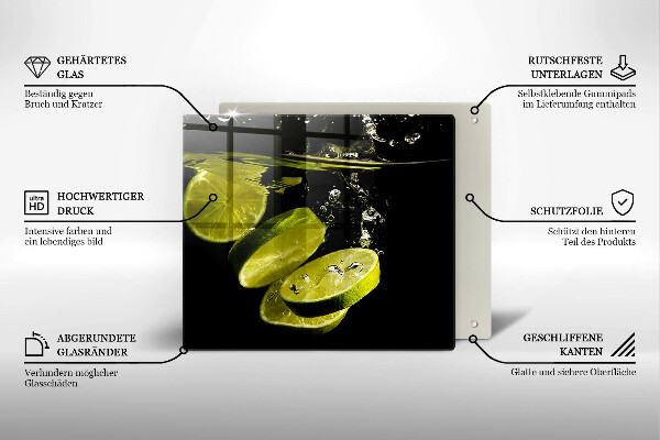 Zaščitna plošča za štedilnik Limete v vodi