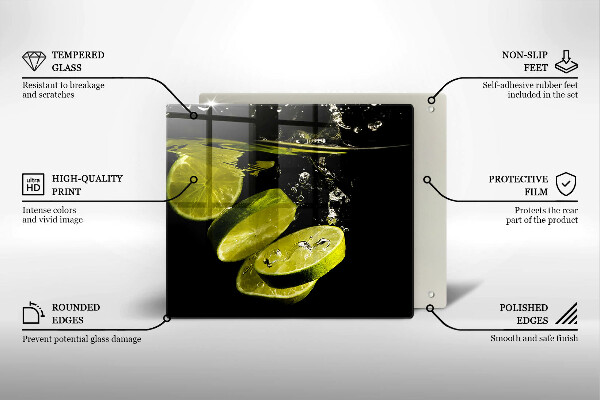 Zaščitna plošča za štedilnik Limete v vodi