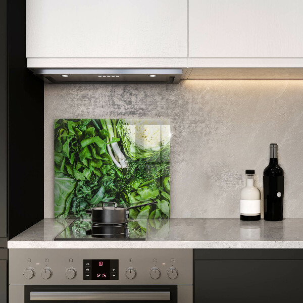 Stenska zaščitna plošča za štedilnik Zelena zelenjava