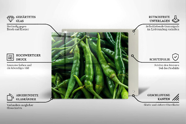 Stenska zaščitna plošča za štedilnik Grahovi stroki