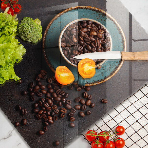 Stenska zaščitna plošča za štedilnik Skodelica kavnih zrn