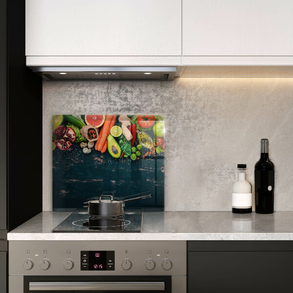 Stenska zaščitna plošča za štedilnik Sadje in zelenjava