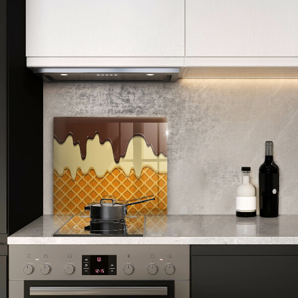 Stenska zaščitna plošča za štedilnik Ilustracija sladoledne kornete