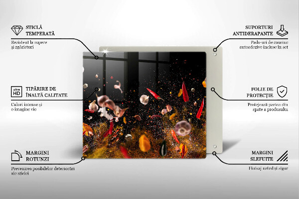 Stenska zaščitna plošča za štedilnik Pekoče začimbe