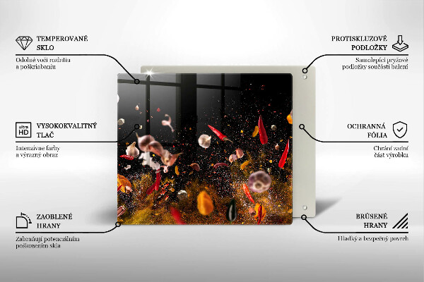 Stenska zaščitna plošča za štedilnik Pekoče začimbe