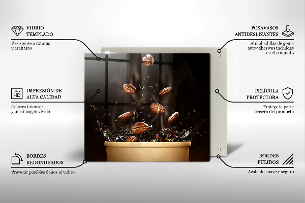 Stenska zaščitna plošča za štedilnik Vroča kavna zrna