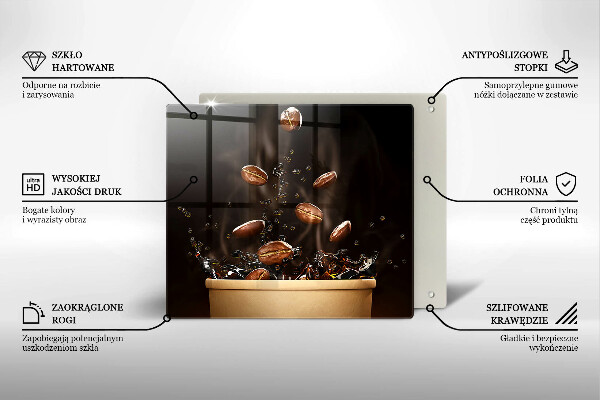 Stenska zaščitna plošča za štedilnik Vroča kavna zrna