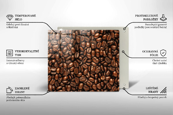 Stenska zaščitna plošča za štedilnik Kavna zrna