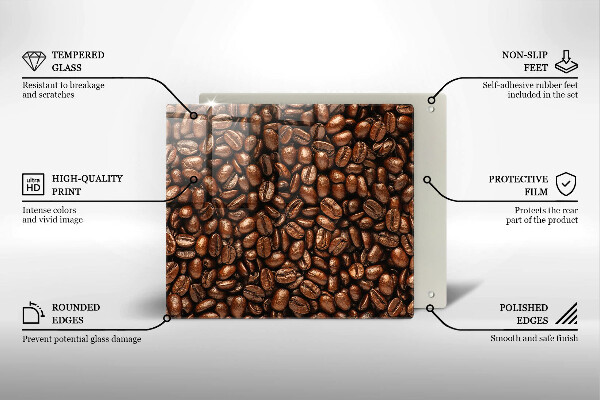 Stenska zaščitna plošča za štedilnik Kavna zrna