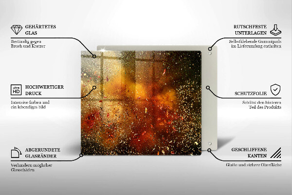 Stenska zaščitna plošča za štedilnik Pisane začimbe