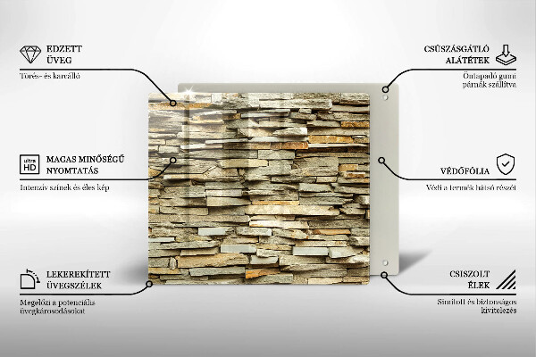 Zaščitna plošča za štedilnik Dekorativni kamni