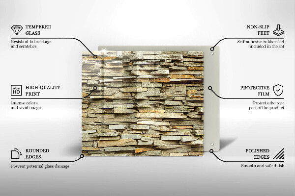 Zaščitna plošča za štedilnik Dekorativni kamni