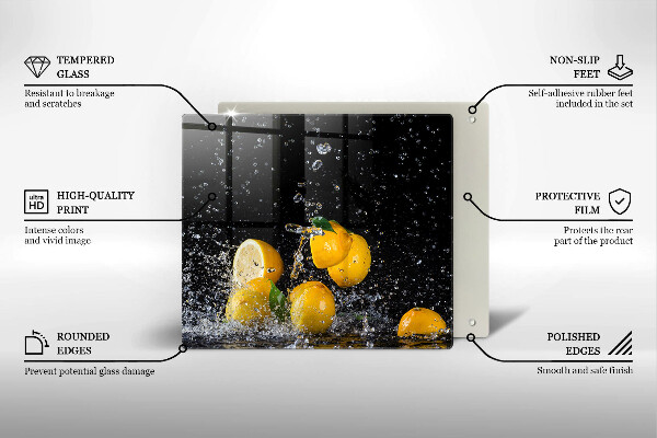 Zaščitna plošča za štedilnik Sočni sadeži limone