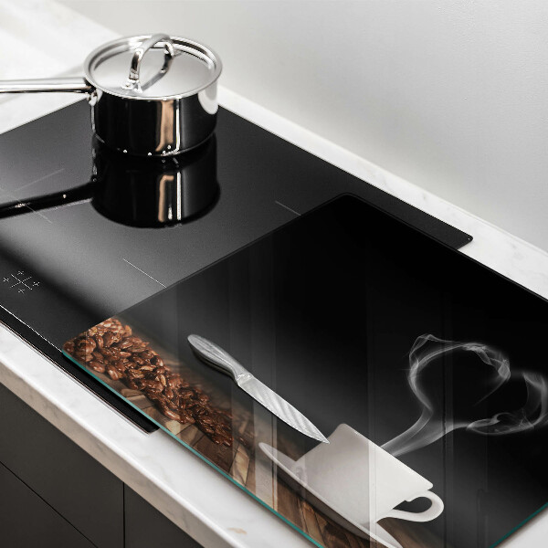 Zaščitna plošča za štedilnik Kavna skodelica srce