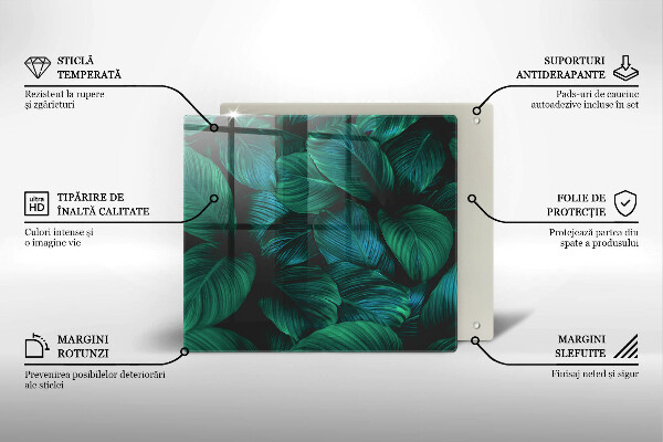 Stenska zaščitna plošča za štedilnik Listi džungle