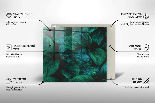 Stenska zaščitna plošča za štedilnik Listi džungle