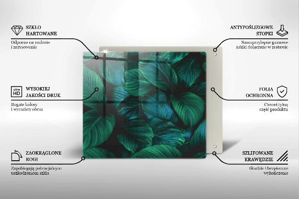 Stenska zaščitna plošča za štedilnik Listi džungle