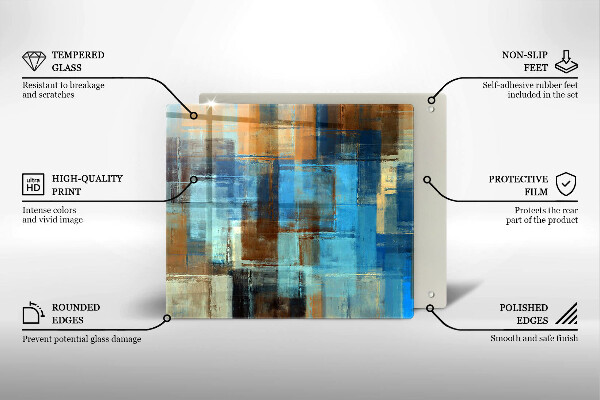 Zaščitna plošča za štedilnik Poslikano ozadje
