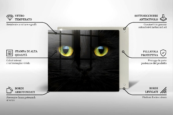 Zaščitna plošča za štedilnik Živalske mačje oči