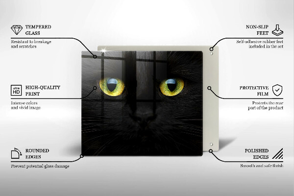 Zaščitna plošča za štedilnik Živalske mačje oči