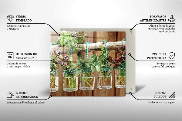 Stenska zaščitna plošča za štedilnik Zelišča rastline vintage