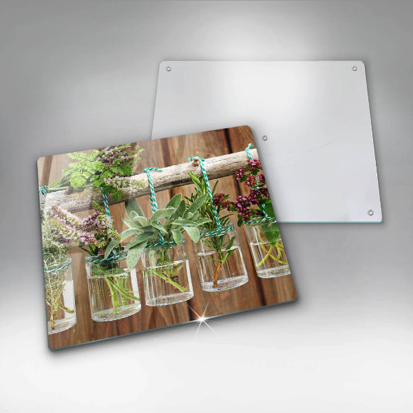 Stenska zaščitna plošča za štedilnik Zelišča rastline vintage