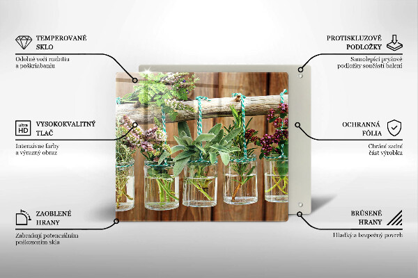 Stenska zaščitna plošča za štedilnik Zelišča rastline vintage