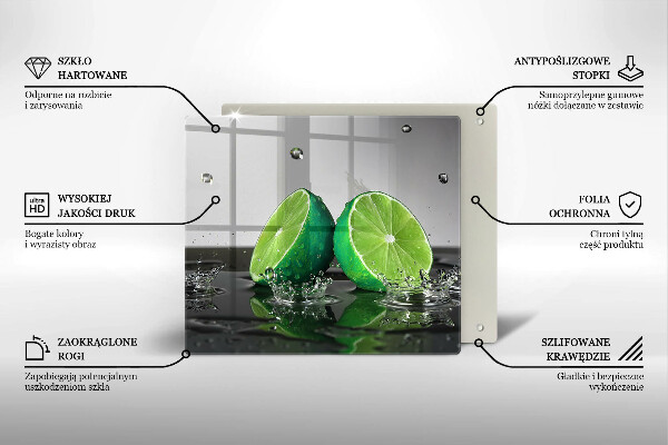Stenska zaščitna plošča za štedilnik Sočne limete in voda