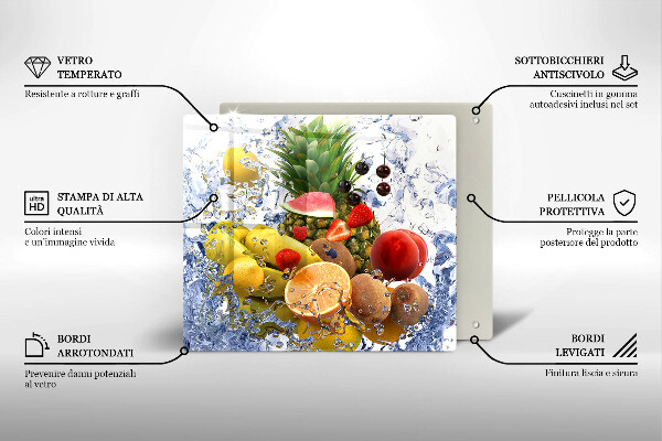 Zaščitna plošča za štedilnik Sočno sadje in voda