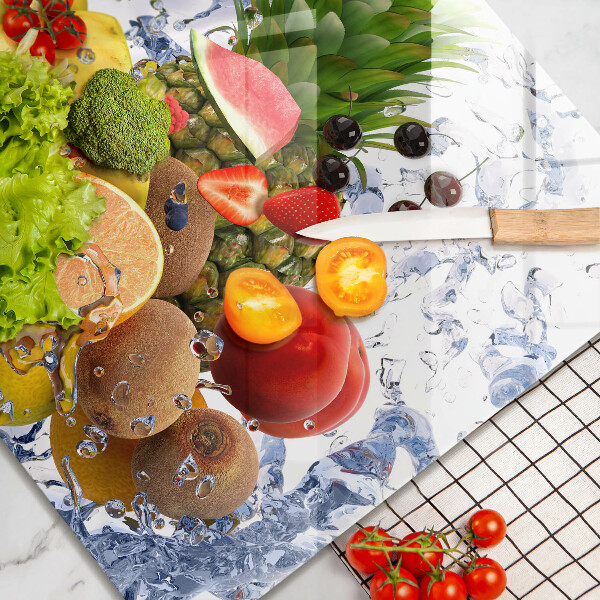 Zaščitna plošča za štedilnik Sočno sadje in voda