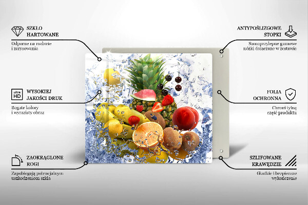Zaščitna plošča za štedilnik Sočno sadje in voda