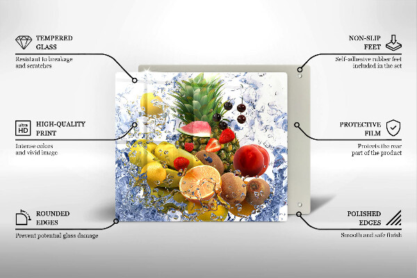 Zaščitna plošča za štedilnik Sočno sadje in voda