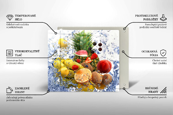 Zaščitna plošča za štedilnik Sočno sadje in voda
