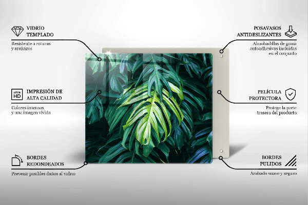 Zaščitna plošča za štedilnik Listi divje monstere