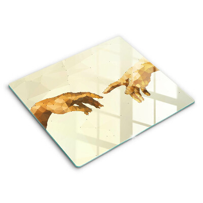 Zaščitna plošča za štedilnik Stvarjenje Adamovih rok