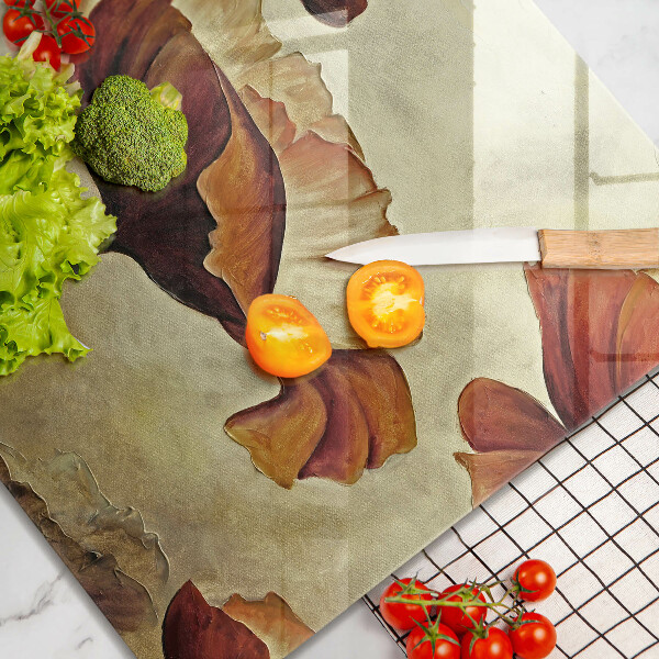 Zaščitna plošča za štedilnik Poslikane boho rože