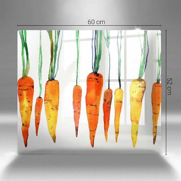 Stenska zaščitna plošča za štedilnik Ilustracija korenčka
