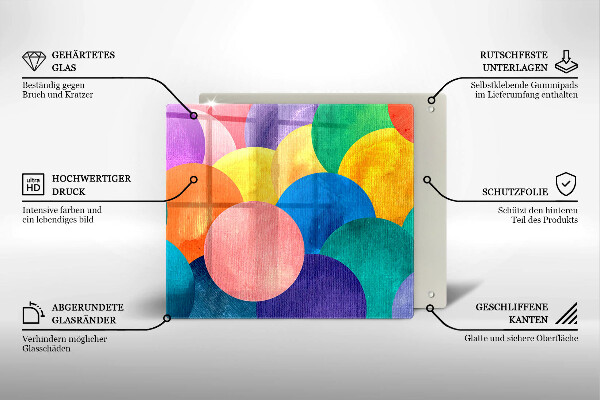 Zaščitna plošča za štedilnik Pisani krogi