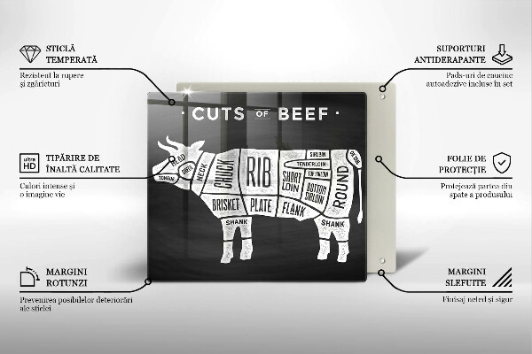 Zaščitna plošča za štedilnik Govedina iz kravjega mesa