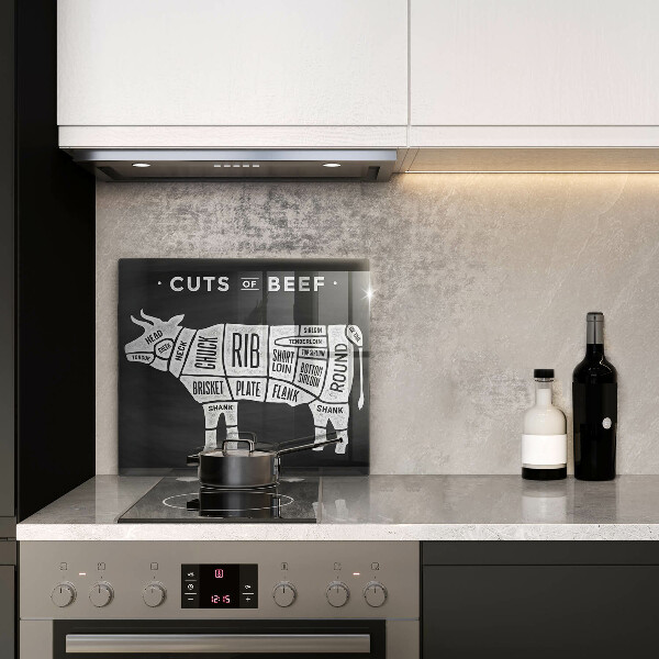 Zaščitna plošča za štedilnik Govedina iz kravjega mesa