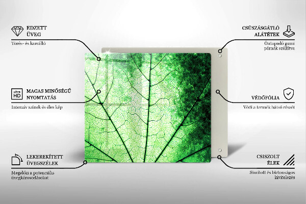 Zaščitna plošča za štedilnik Okrasni žilni list