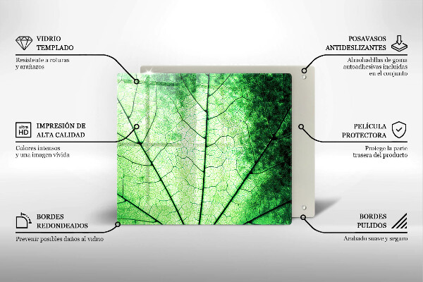 Zaščitna plošča za štedilnik Okrasni žilni list