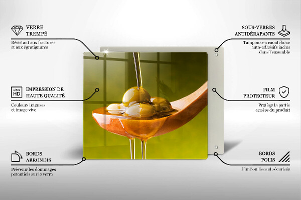 Zaščitna plošča za štedilnik Oljčno olje in olive